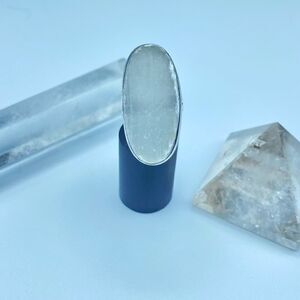 Selenite Sterling Silver Ring Size 5.5
